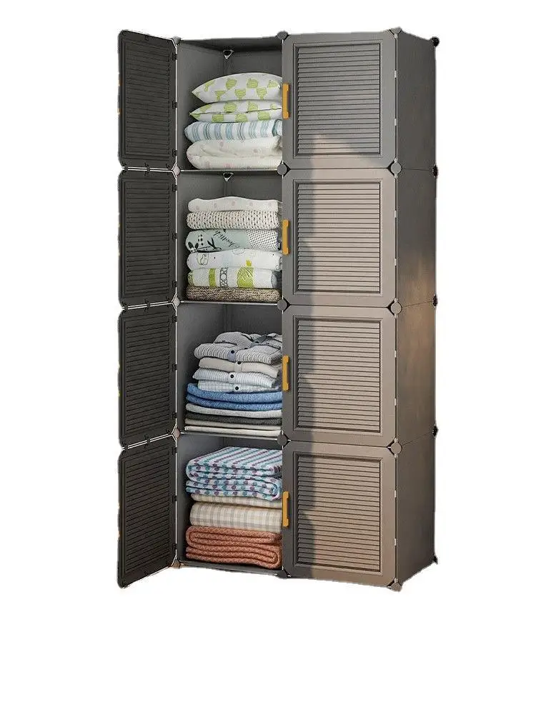 

Wardrobe Bedroom Household Simple Assembly Rental durable emical storage cabinet Children's small wardrobe