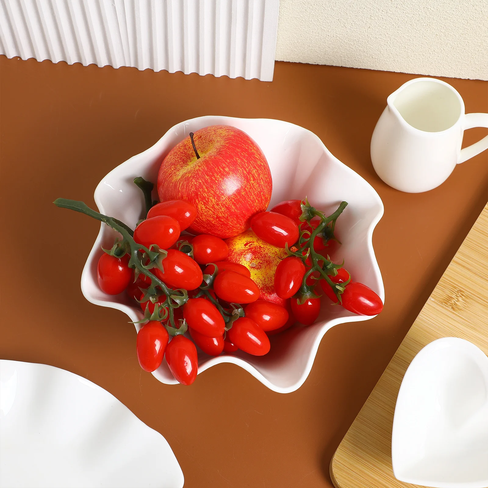 

Ceramic Soup Bowl White Porcelain Thick Decorative Household Kitchen Serving Bowl Microwave Dishwasher Safe Multi-Function