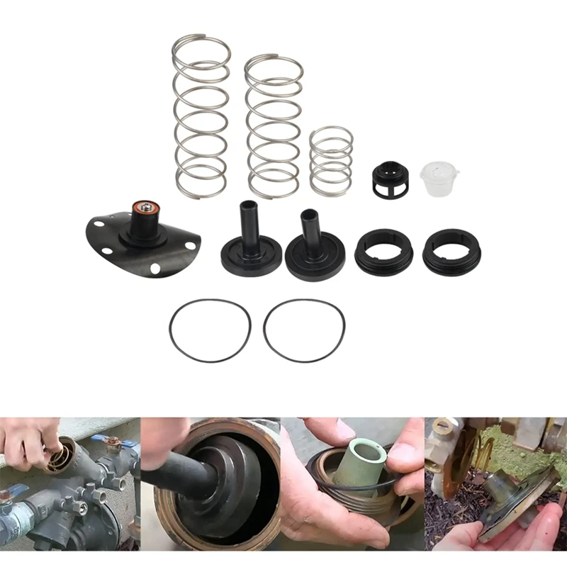 Fit For Wilkins Zurn Backflow Preventer Models 975XL & 975XL2 1-1/4In-2In Repair Rebuild Kit/Poppets, Springs And Seats