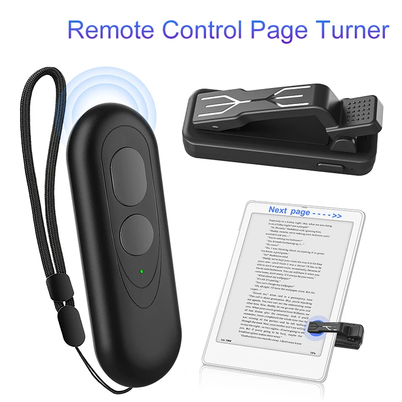 RF Remote Control Page Turner Phone Camera Video Record Shutter for iphone ipad Android Kindle Kobo EReaders Remote Clicker