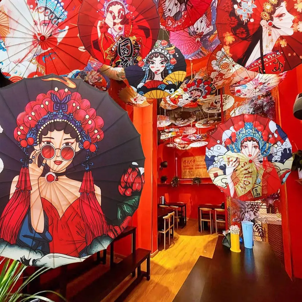 

10 Colors Oiled Paper Umbrella New Chinese Antique Style Costumes Photography Umbrella Decorate Umbrella Dance Performance