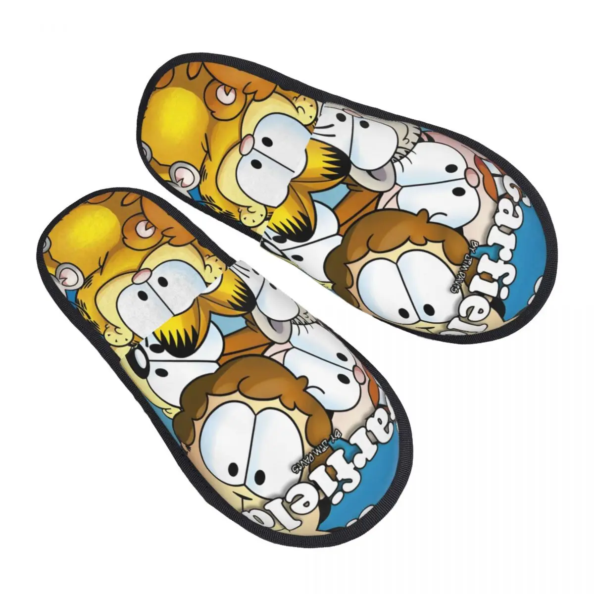 

Милые тапочки для спальни с изображением кота Гарфилда и тапочки из пены с эффектом памяти, подарок для домашней обуви унисекс с противоскользящей подошвой