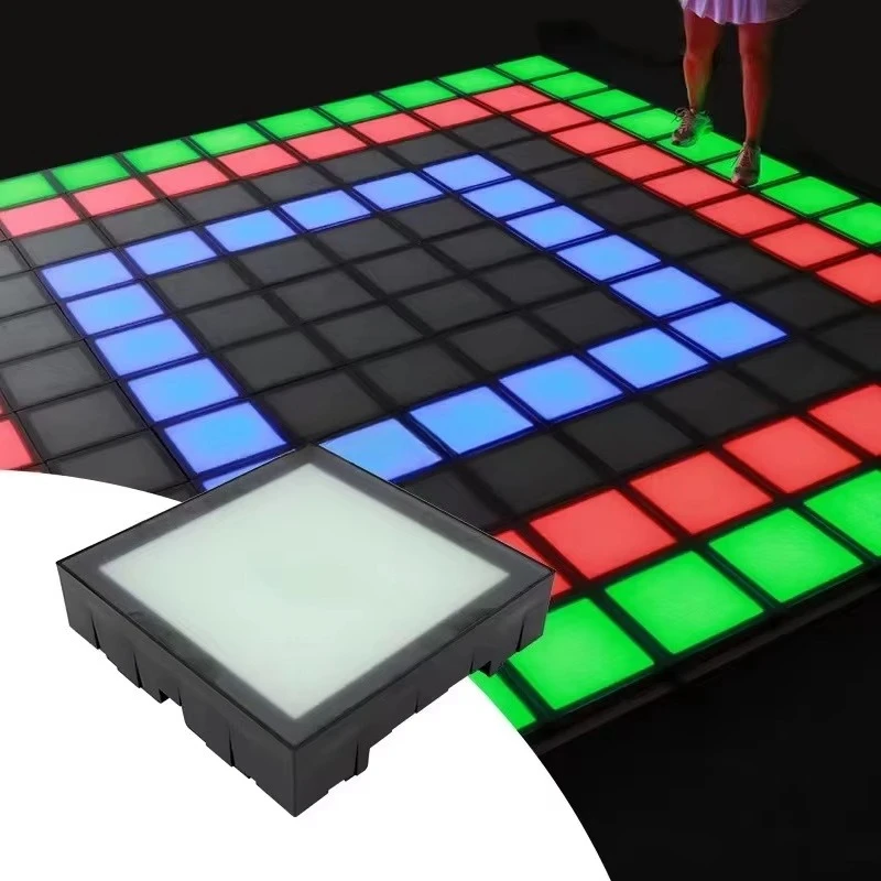 Interactive Light Emitting Diode Floor Gaming with Motion Sensor Lava Jump Grille Light Lava Interactive Tile Stage Lighting