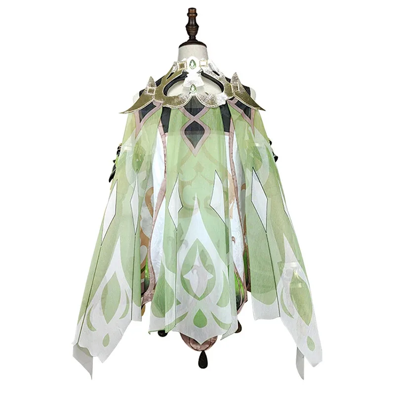 Genshin Impact Nahida เครื่องแต่งกายสําหรับผู้หญิงอะนิเมะชุดเครื่องแต่งกายฮาโลวีน Lolita ชุดวิกผม