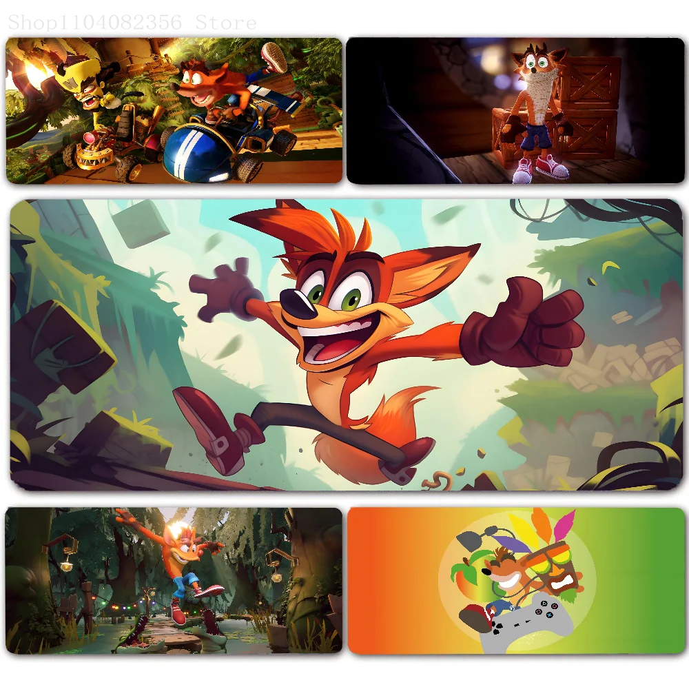 hot game Large Crash Bandicoot 4 Mousepad  non-slip suitable for office computers laptops e-sports game desk mats XXL Keyboard