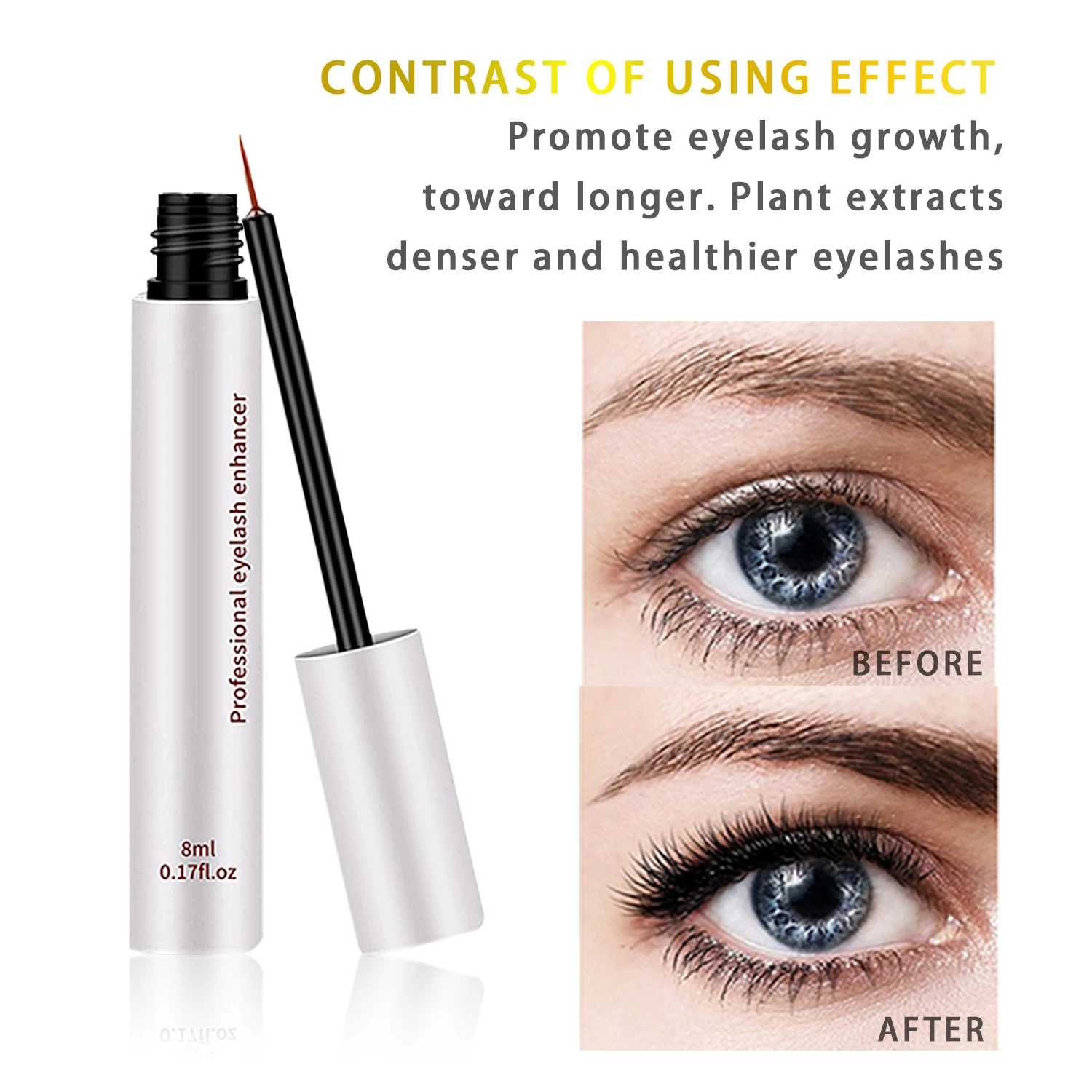 1/2Pcs 8ml Eyelash Growth Serum Eyebrows Enhancer Rising Lash Eyebrow Growth Treatments Serum Eyebrow Longer Thicker Cosmetics