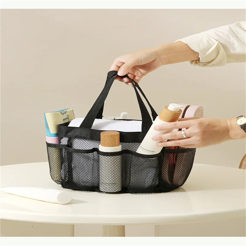 

Large Capacity Mesh Beach Bag Foldable Breathable Tote For Swimming Travel Grocery One Shoulder Handheld Wash Bag 2024 New