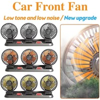 2025 New Car Three-Head Fan Can Rotate 360°  USB Interface And Car Cigarette Lighter Interface 5V/12V/24V Multi-Power Selections