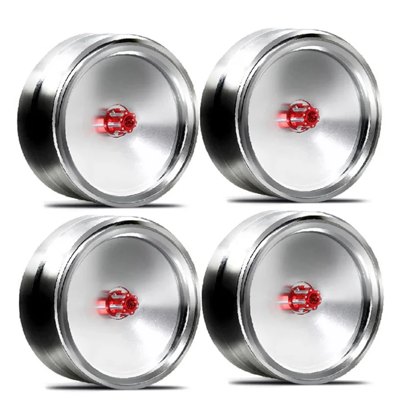 4Pcs/Set 1.9 Inch Metal Retro Mirror Wheel Hub For SCX10 TRX-4 RC Car Modification Accessories Universal
