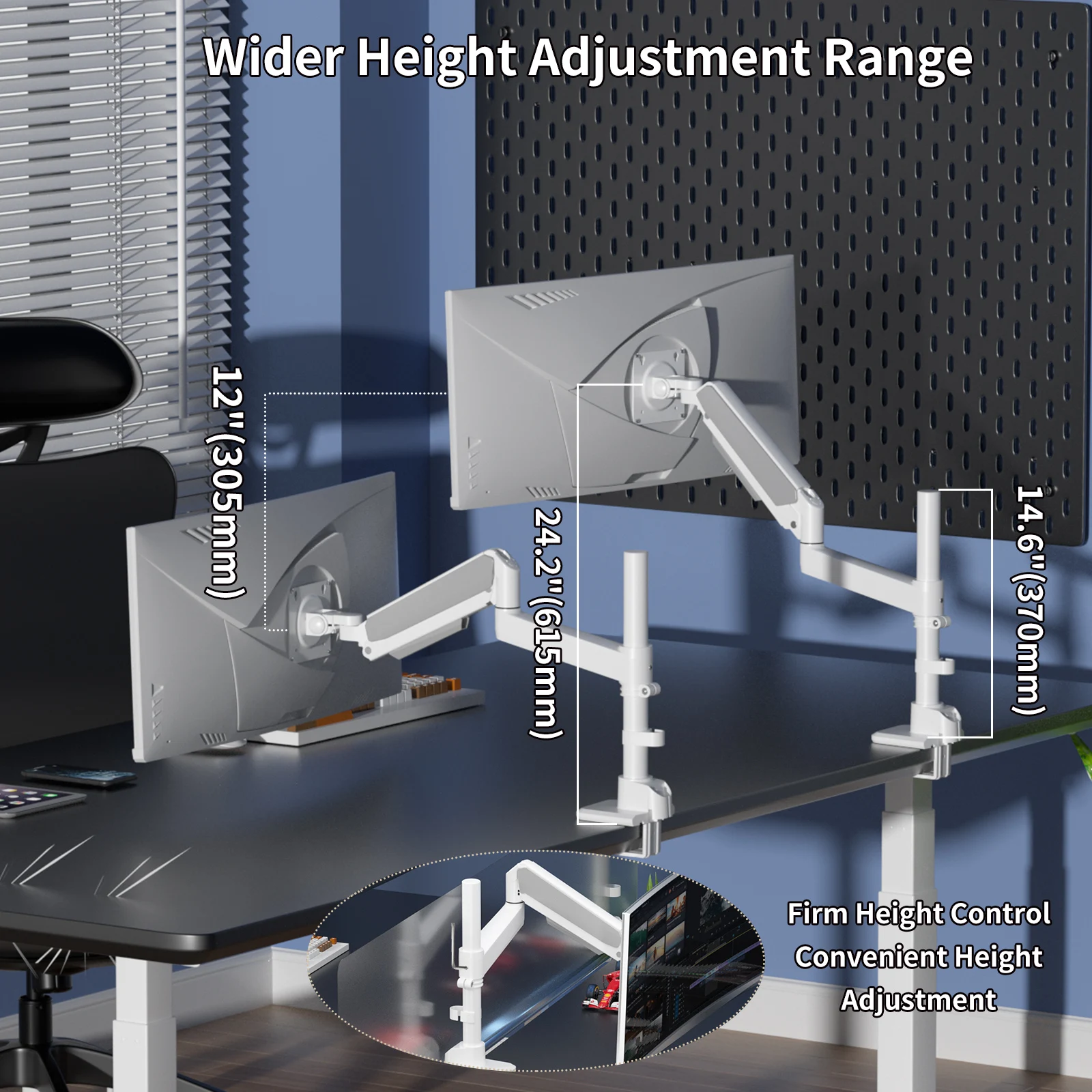 Heavy Duty Monitor Arm for 17- - огляд і ціна Desk Setup Monitor Arm