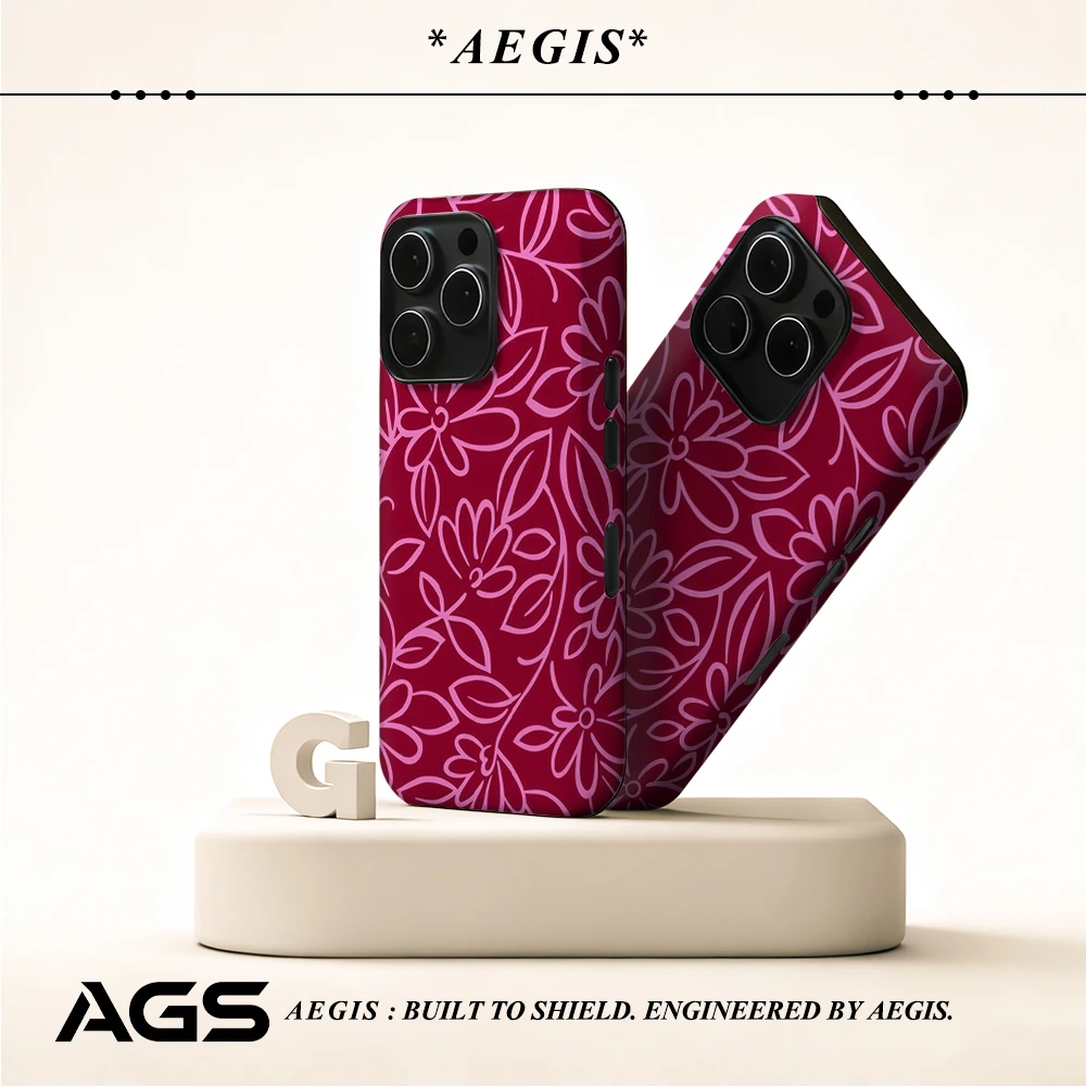 Minimal Art Floral Handyhülle für magnetische Handyhülle für IPhone 17 16 15 14 13 Pro Max Plus Single Double-Layer Tough Case