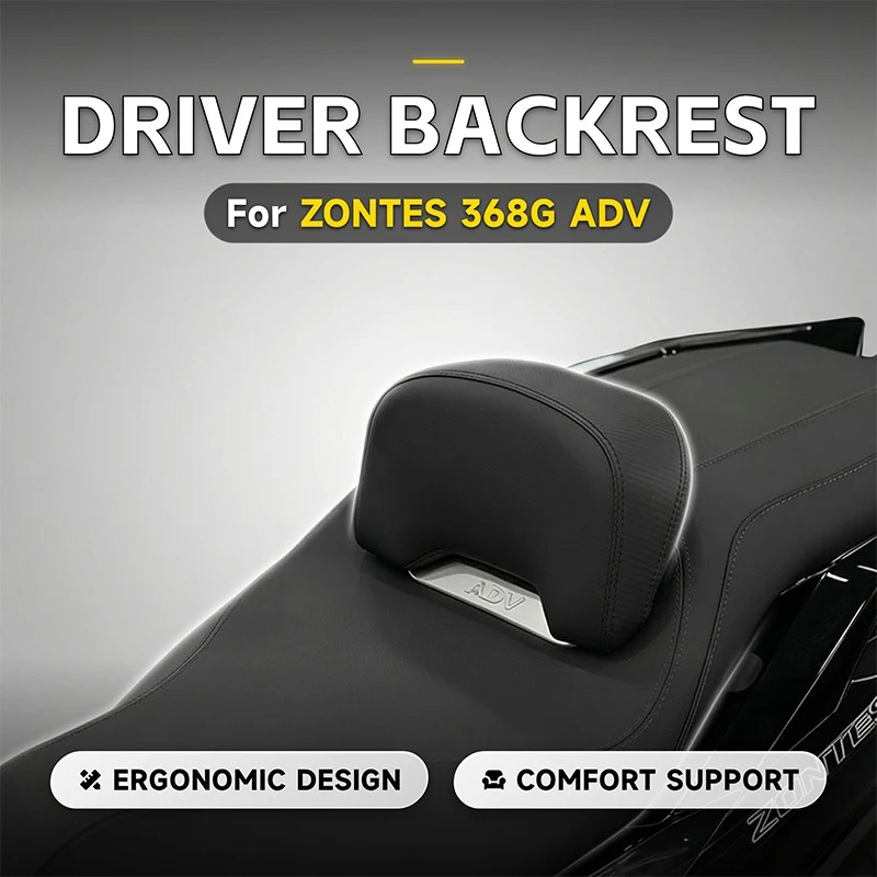 For ZONTES 368G 368 G ADV Motorcycle Driver Backrest Enlarged Waist Lumbar Support Cushion Seat Back Rest Accessory Pillow