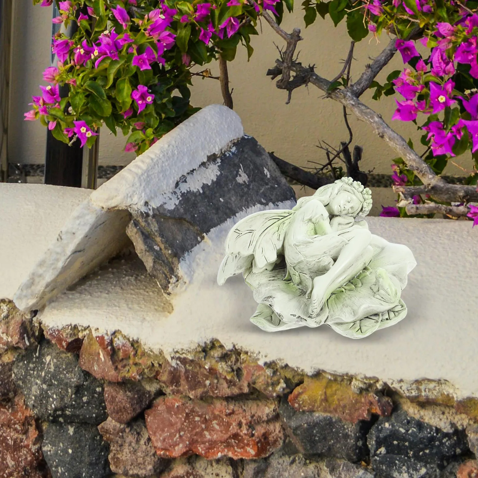 

Resin Sleeping Elf Statue Retro Garden Decoration Outdoor Small Classic Sculpture Photo Prop Resin Ornament Retro Model