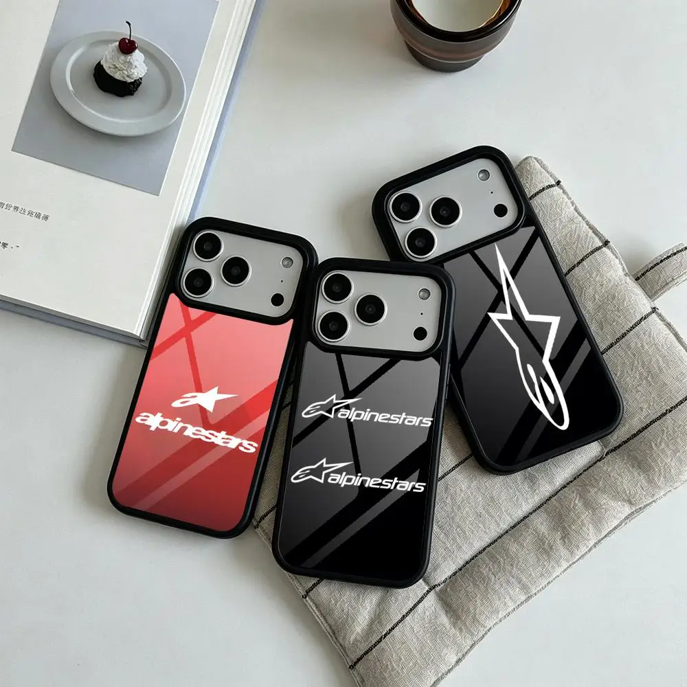 Модный чехол для телефона Alpinestars в стиле мотогонок, силиконовый, из PC+TPU, для iPhone 17, 16, 14, 11, 12, 15, 13 Pro Max, 8, 7, 6 Plus, X, SE