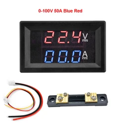 DC0-100V 50A Digital Voltmeter Ammeter Car Motocycle Voltage Current Meter Electrical Volt Detector Tester Monitor Panel