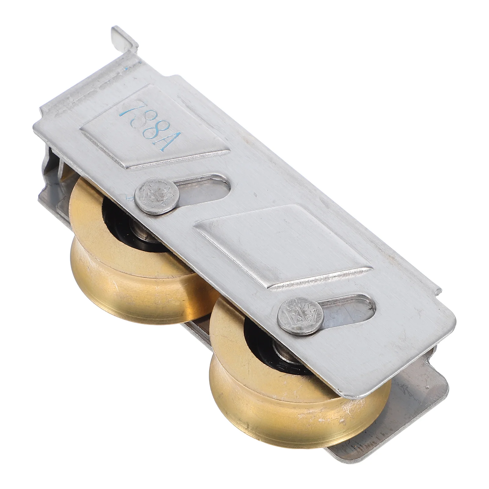 

2pcs Sliding Door Roller Assembly Stainless Steel Shell Double Copper Wheel Ball Bearing For Closet Patio Screen Doors