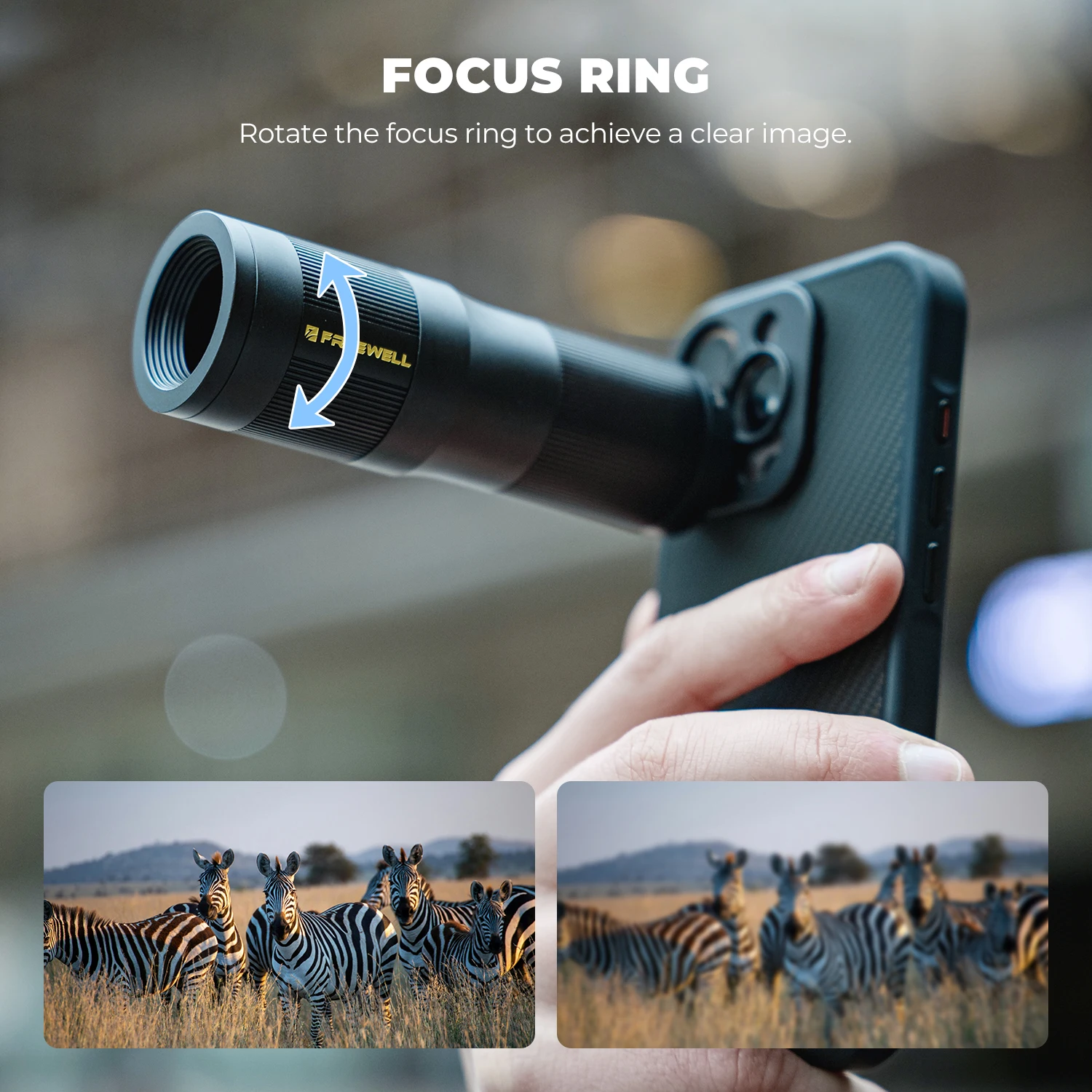 مجموعة عدسات Freewell Pro Filmmaker مكونة من 6 قطع متوافقة مع حافظة هاتف مثبتة على الخيط مقاس 17 مم وملحقات عدسات التصوير الفوتوغرافي للهواتف الذكية