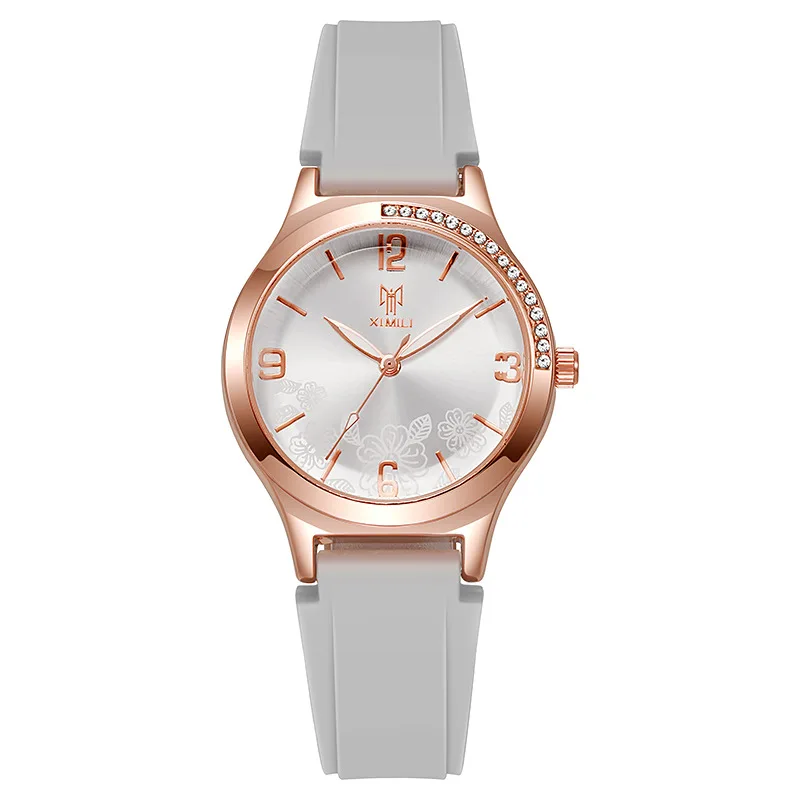 ساعة كوارتز رقمية بسيطة للنساء من UTHAI ، أزياء نسائية ، ساعة ، كاجوال ، حزام سيليكون ، طباعة ، بنات ، طالب ، ساعة يد ، جديدة