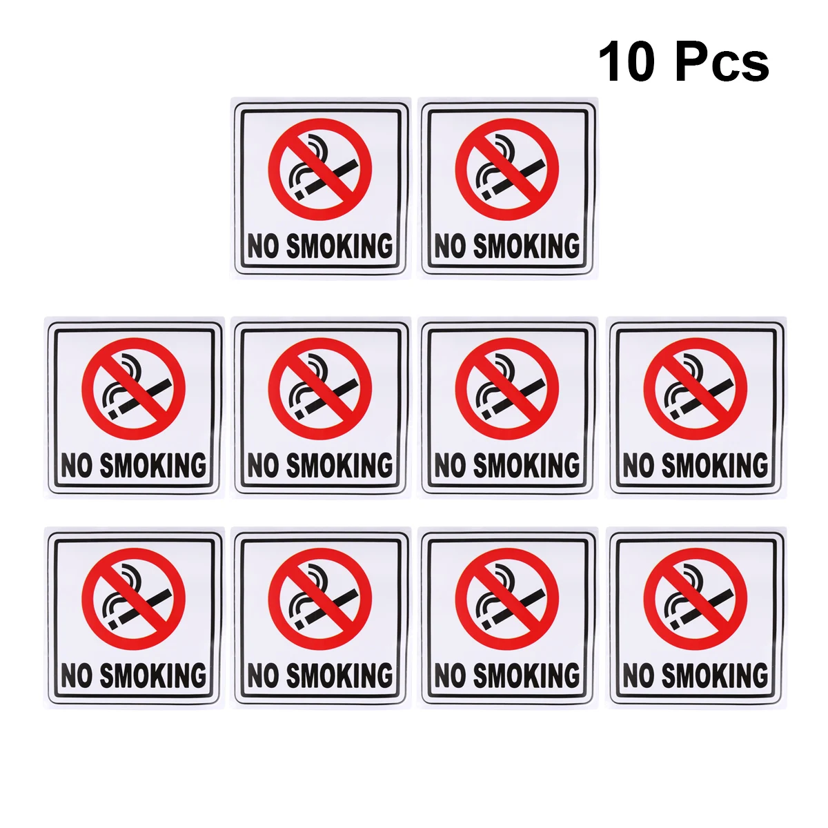 10pcs 14x14cm Creative No Warning Car Sticker Colorful Auto Decal Waterproof Car Bumper Stickers