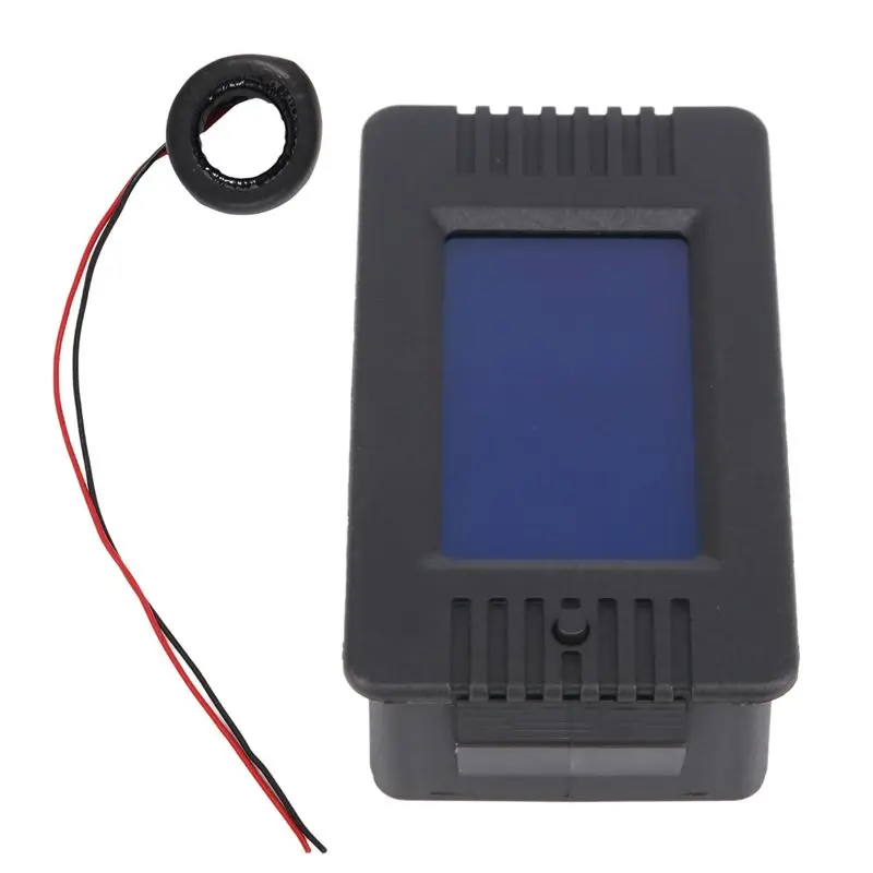Newest AC 6In1 220V 100A Single Phase Digital Panel Amp Volt Current Meter Watt Kwh Power Factor Meter With Coil CT-AT36