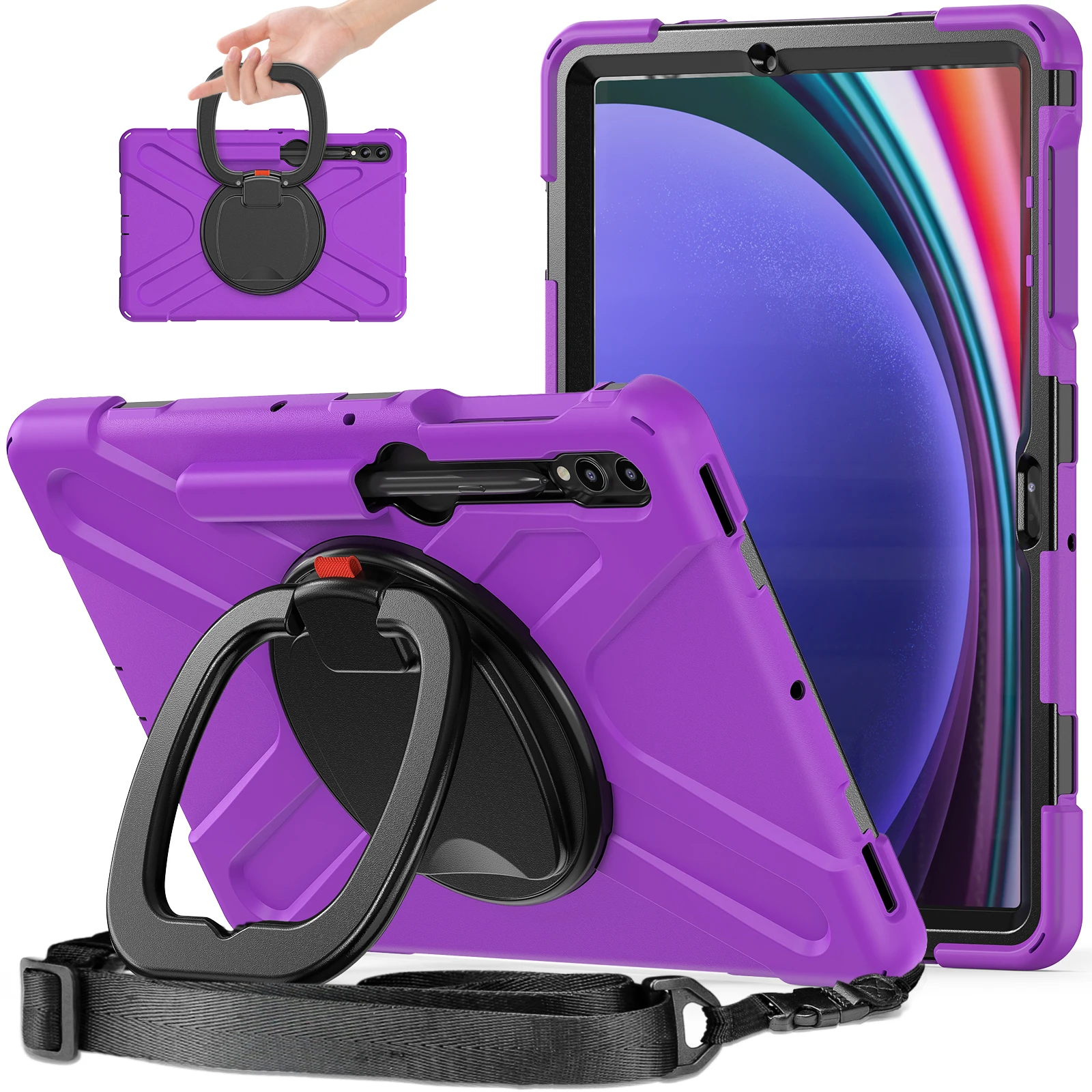 Rotating Stand Case For Galaxy Tab S10 S9 S8 S7 FE Plus 12.4