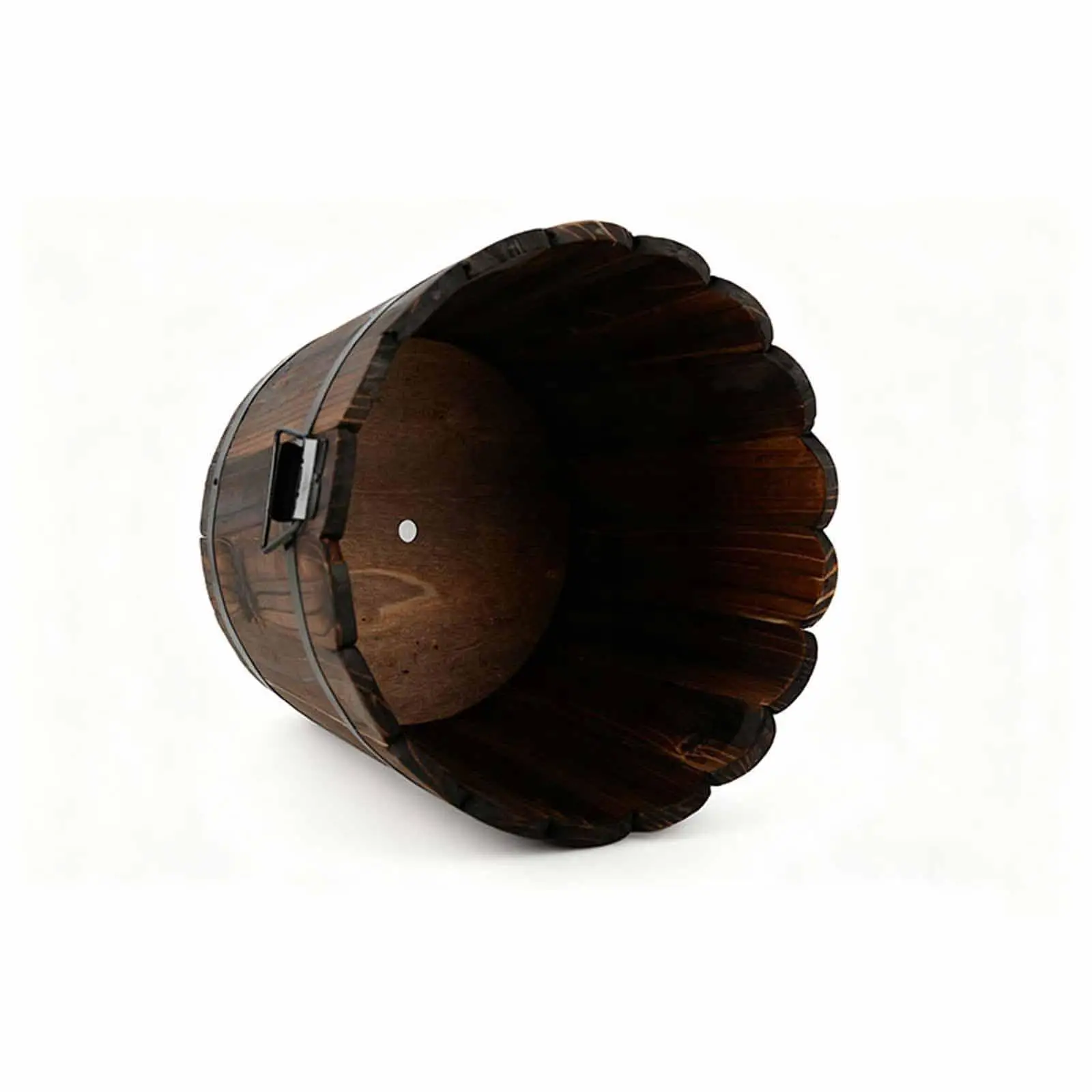 Wooden Bucket Barrel Planter Flower Pot Ornament Multifunctional Gift Flower Holder for Backyard Plants Patio Indoor Garden