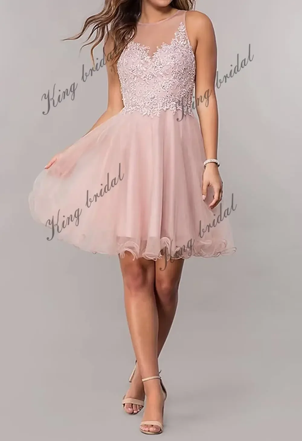 

Бисероплетение Свадебные коктейльные платья Клубная одежда на заказ Короткое тюлевое платье для выпускного вечера для подростков Платья для встречи выпускников Кружевная аппликация