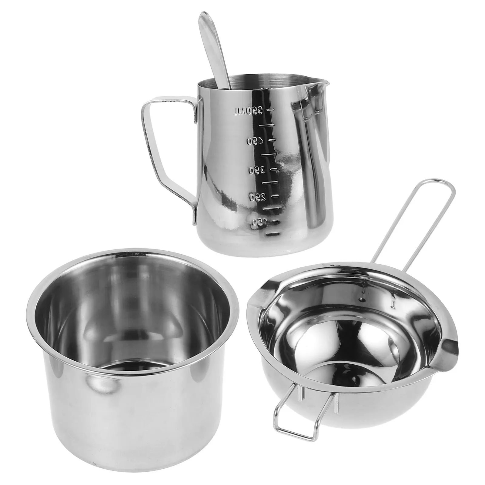 

Wax Melting Pot Set Stainless Steel Double Boiler Chocolate Candy Spoon Kit Wax Melting Furnace Pots for Stove Top