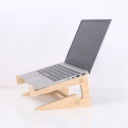 Universele houten laptophouder Afneembare basisstandaard Computerkoelbeugel Geschikt voor notebooklaptop Tablet 10-17 inch