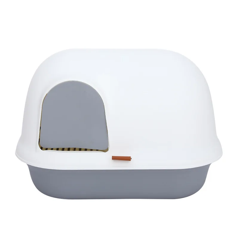 

Enclosed Extra Large Cat Litter Box with Long Corridor Anti-Splash Odor Control Fully Covered Toilet Tray for Big Cats