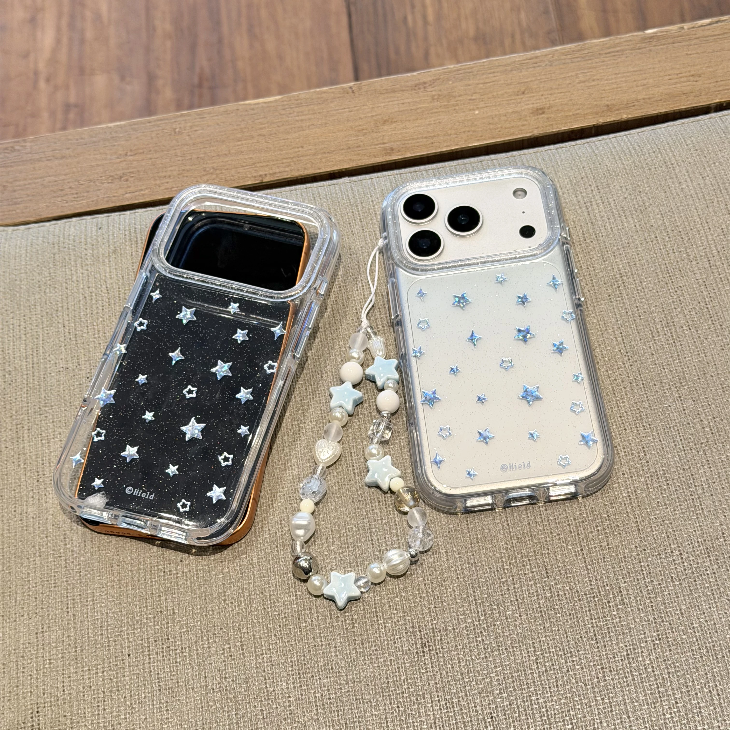 Двусторонний чехол для телефона IMD с закругленными краями и синей градиентной звездой для iphone 17, Pro Max 16, 15, 14, 13, задняя крышка в подарок