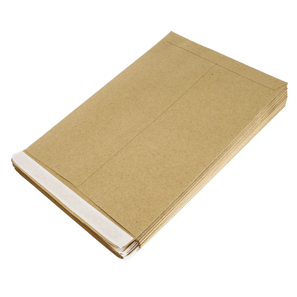 100Pcs Kraft Paper Vintage Document Envelopes Multi-Function Portable File Pouch Convenient Document Bag Office Supply