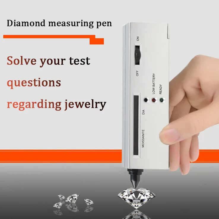 أداة اختبار الماس المحمولة - قلم تحديد جوهرة المجوهرات السريع لاختبار الماس/اليشم/الزمرد/الكريستال