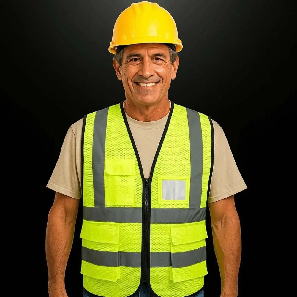 High Visibility Reflective Vest Warning One Size Outdoor Safety Clothing Breathable Security Construction Clothes