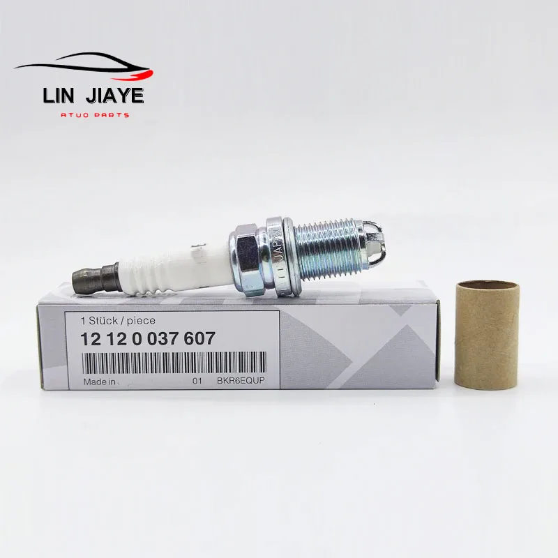 4/8pcs Iridium Spark Plug 12120037607 BKR6EQUP For BMW E46 E39 E83 E36 E63 E53 M54 M62 Z3 320 528 E38 E65 E34 BKR6EQUP