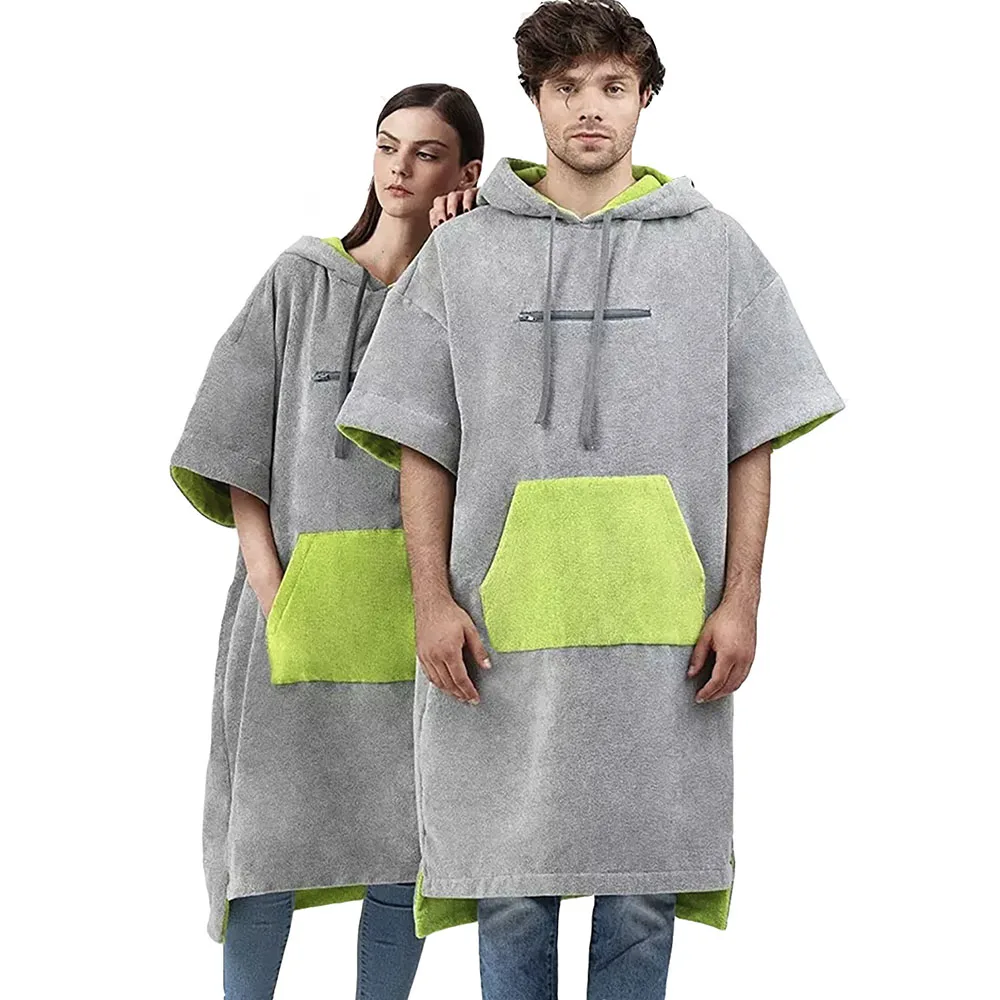 Hooded Towel Men Women  Swim Beach Travel Quick Dry Changing Robe Cape Bath Towel Bathrobe Surf Poncho Sauna