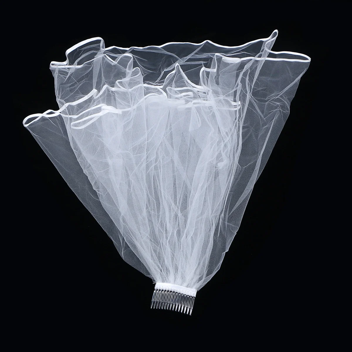 2 طبقات حجاب الزفاف البيج الدانتيل زين أنيقة اكسسوارات الزفاف مشط تصميم رشيقة خوذة لحجاب الزفاف العروس مع مشط