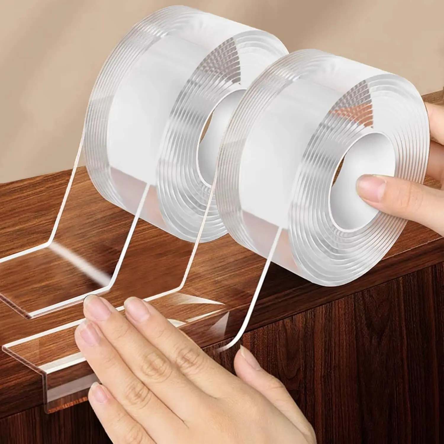 

Baby Proofing Edge Protector 2 Pack, Clear Corner Bumpers for Furniture, 1.57in x 9.84ft Strips for Crib Rails and Sharp Edges