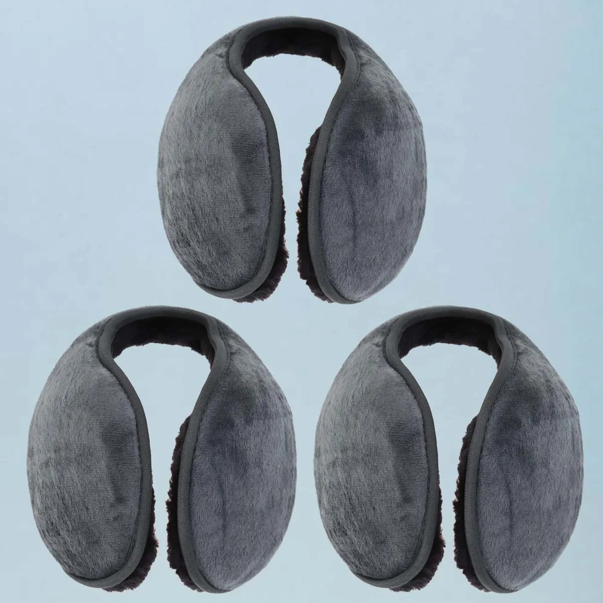 

3pcs Winter Earmuffs Ultra-Soft Warm Ear Protection For Outdoor Skiing Travel Lightweight Portable Coffee Color