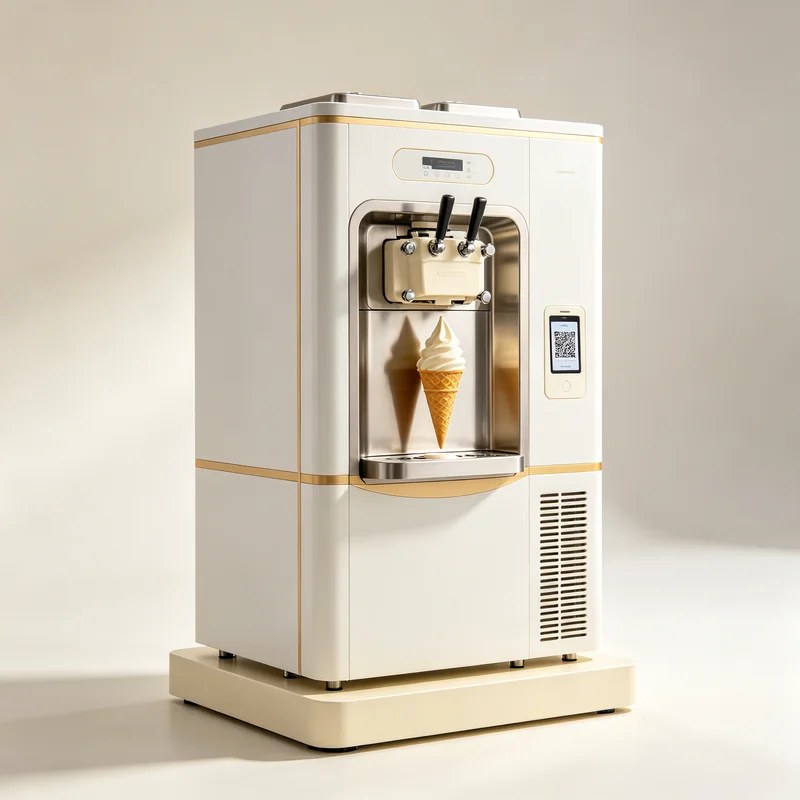 

2000W 3 Flavors Ice Cream Machine Commercial Soft Serve Maker 25L/H Stainless Steel for Fast Food Shop