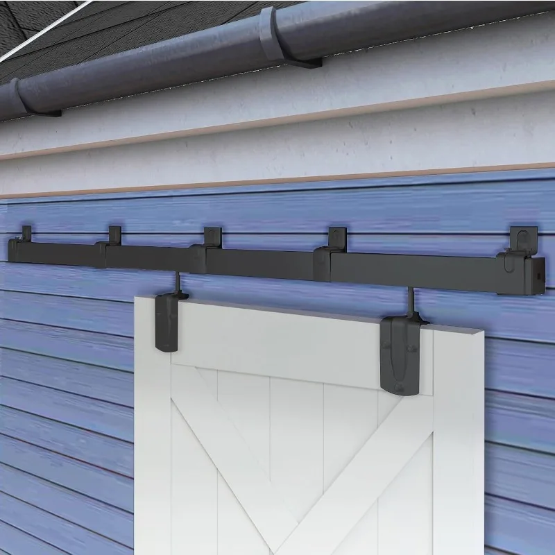 

Комплект фурнитуры для внешней двери сарая, фурнитура для раздвижных дверей сарая длиной 8 футов, комплект направляющих для сверхмощных дверей сарая для внутреннего и наружного применения