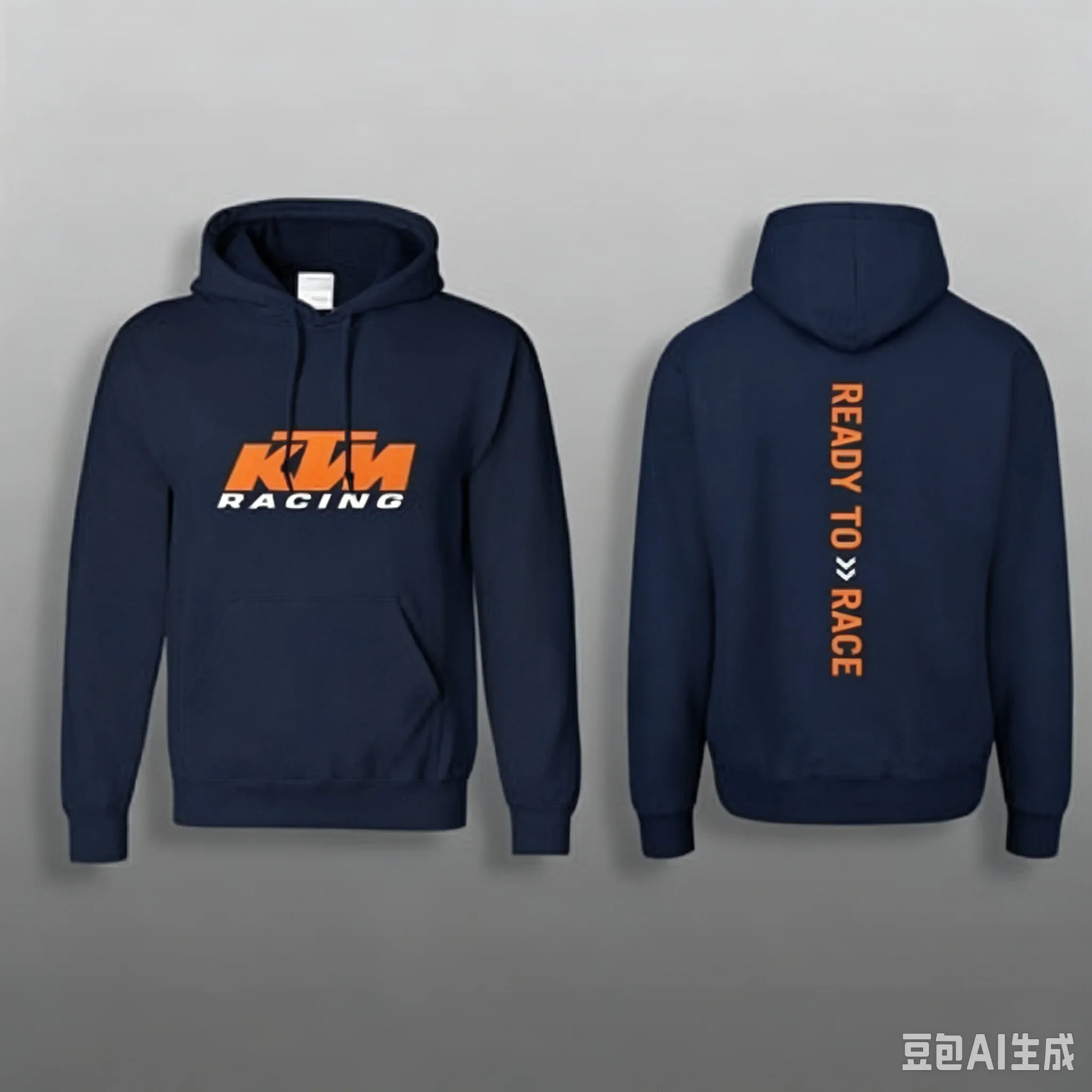 Sudadera con Capucha KTM Racing para Hombre, Estampado con el Logo "Ready To Race", Azul Marino, Corte Holgado, Sudadera Casual para Motociclistas, Otoño Invierno