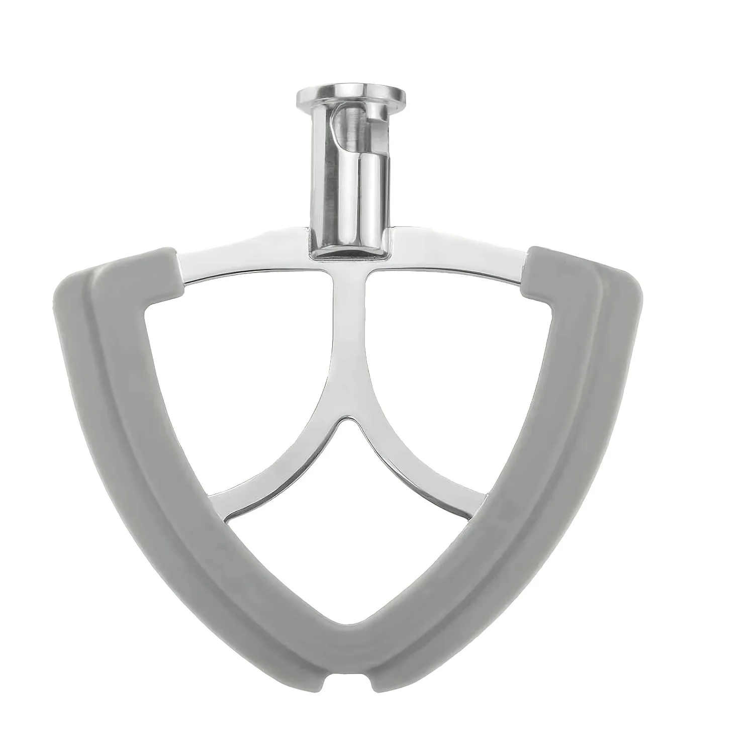 6QT Flex Edge Rührbesen für KitchenAid Standmixer, Edelstahl-Paddel mit Silikonschaber, Passend für 6 & 7 QT Profi-Mixer