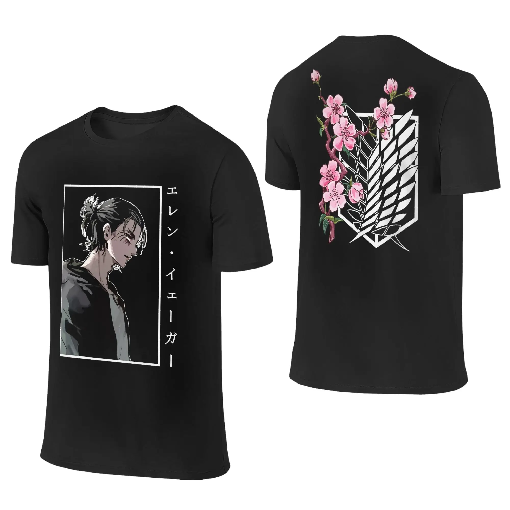 Attack on Titan Pure Cotton T-Shirt For Man Summer  Vintage T-Shirts Round Neck Fashion Tee Shirt Plus Size Hot Sale Clothing