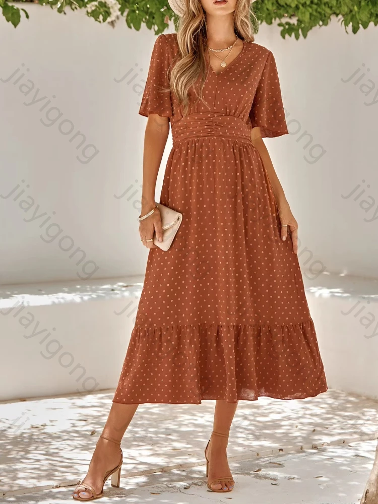 Elegante Abendkleider mit V-Ausschnitt und halben Ärmeln, sexy Rüschen, langes Kleid, exquisite, hochwertige Abschlussball-Party-Kleider für Frauen, individuell gestaltet