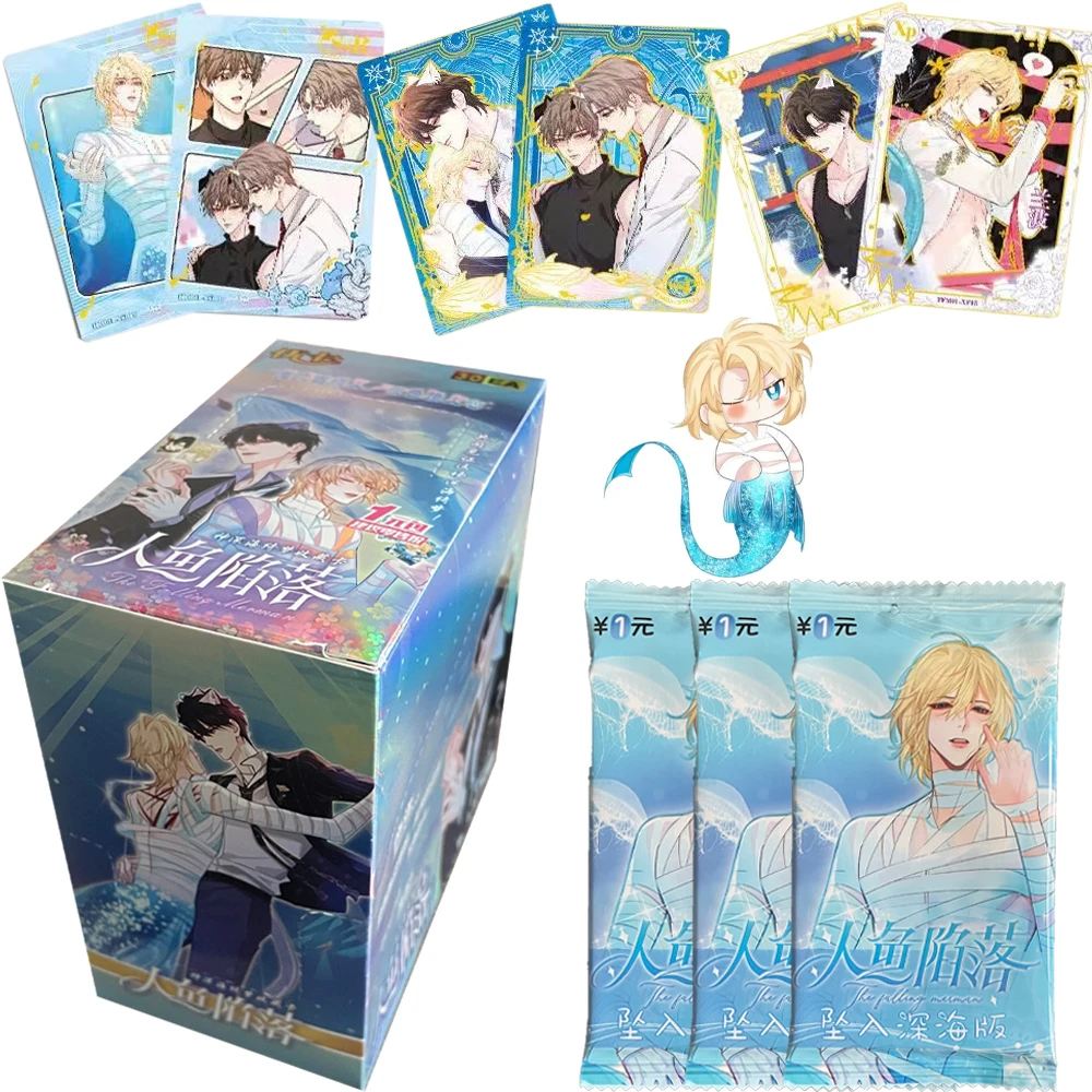 New The Falling Mermaid Collection Card Male God Story Card Handsome Tall Anime Male Limited High Collect Card Children Gifts