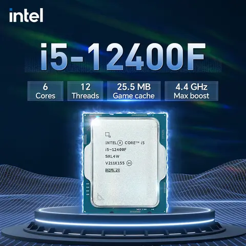 Intel Core i5 12400F 2.5GHz 6-Core 12-Thread CPU Processor LGA 1700 65W 10NM L3=18M without cooler