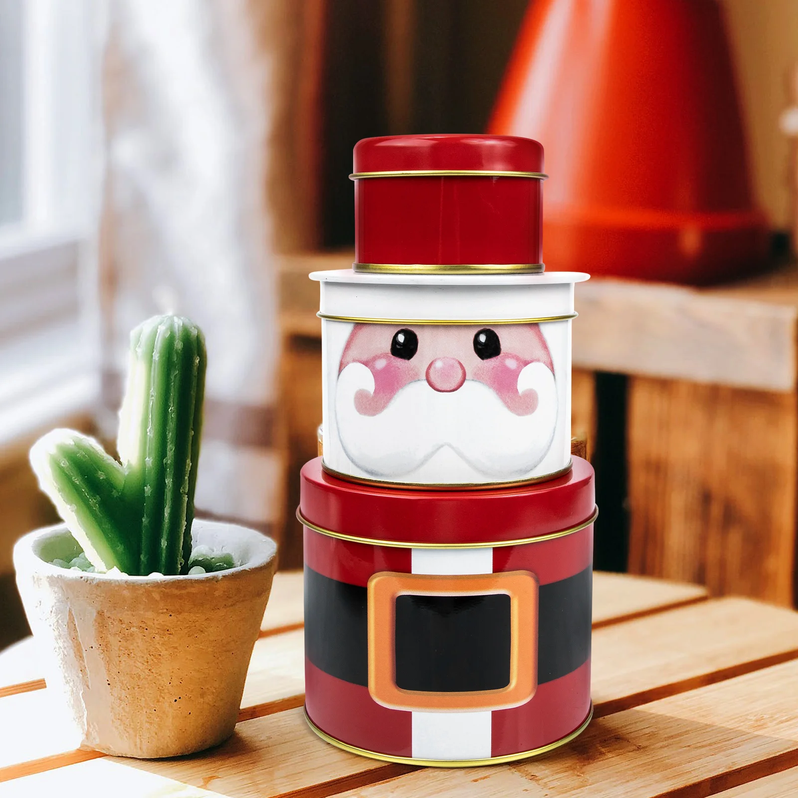 

Christmas Tumbler Tinplate Box Candy Storage Container For Gift Wedding Party Favor Sweet Case Small Tin Gift Box