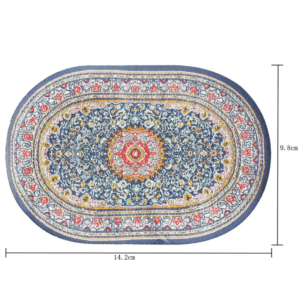 ドールハウス ミニチュア織カーペット 床材 - ドールハウス エリアラグ - 1/12 スケール 家具アクセサリー 装飾