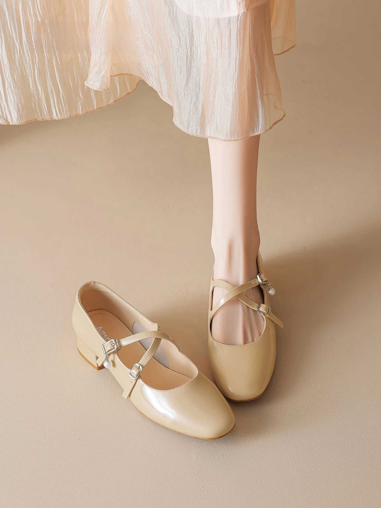 

Agsdon Flat Mary Jane Shoes Women's 2026 New Summer Ballet Style Comfortable Single Shoes for Skirts Not Tired Foot